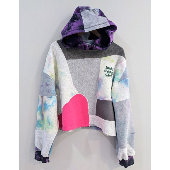 Colorful Patchwork Hoodie - Picture 1 of 7
